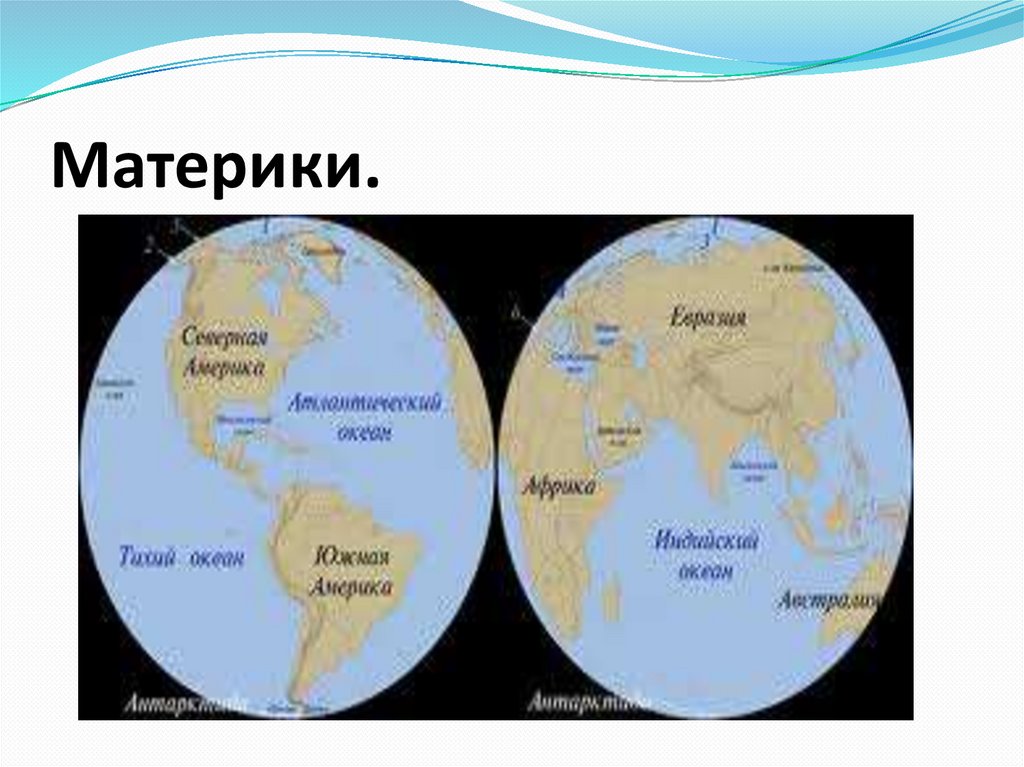 Тихий океан какое полушарие. Материки на глобусе с названиями. Материки на карте. Глобус с названиями материков.
