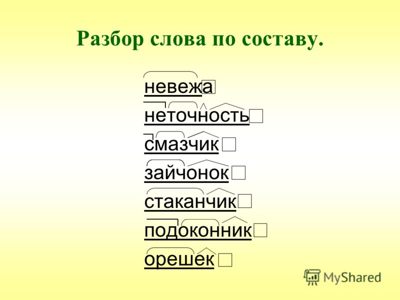 Состав слова 10 слов. Разобрать слово по составу. Разобрать 10 слов.