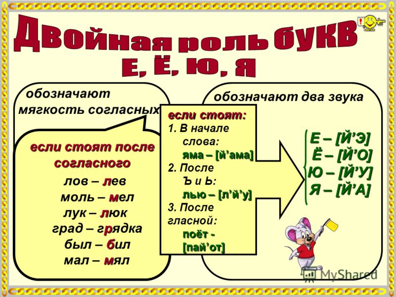 1 и 2 обозначили. Двойная роль букв е ё ю я. Двойная роль букв.