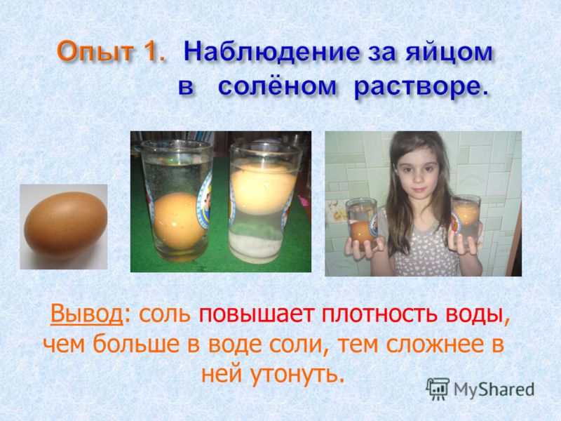 Опыт человека примеры. Эксперимент с яйцом и соленой водой. Опыт с солью и водой. Эксперименты с водой. Опыты с солью.