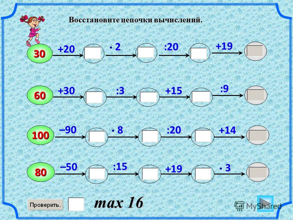 Цепочка 3 класс