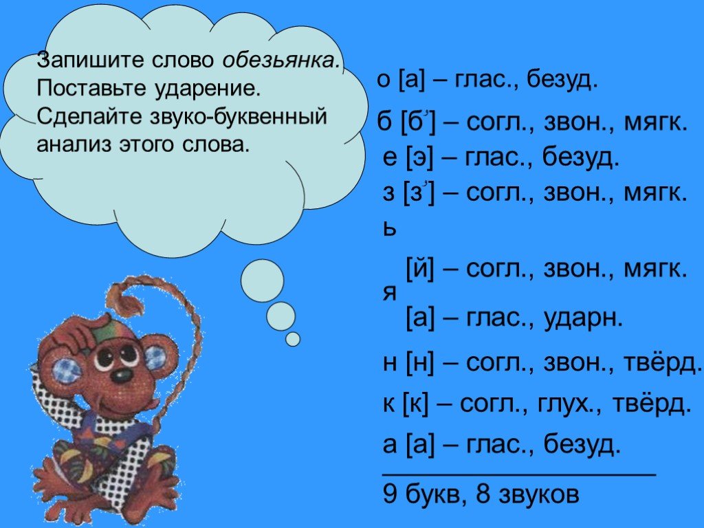 Друзья записать звуками. Звукобуквенный разбор слова обезьяна. Звуко буквенный анализ слова обезьяна. Фонетический анализ слова обезьяна. Обезьяна фонетический разбор 2 класс.