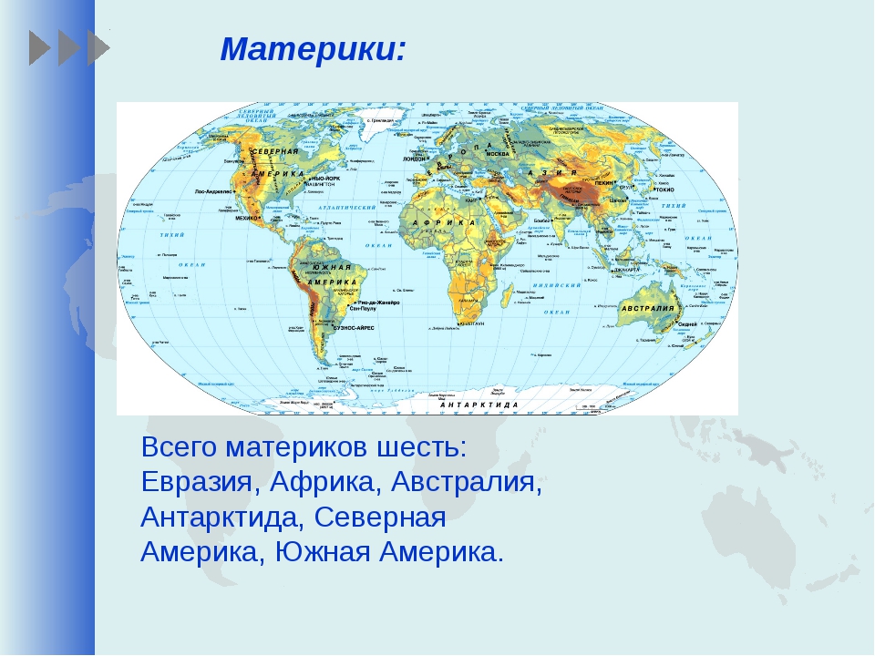 6 материков названия 2 класс. Материки. Карта материков. Материки на карте 2 класс. Карта континентов.