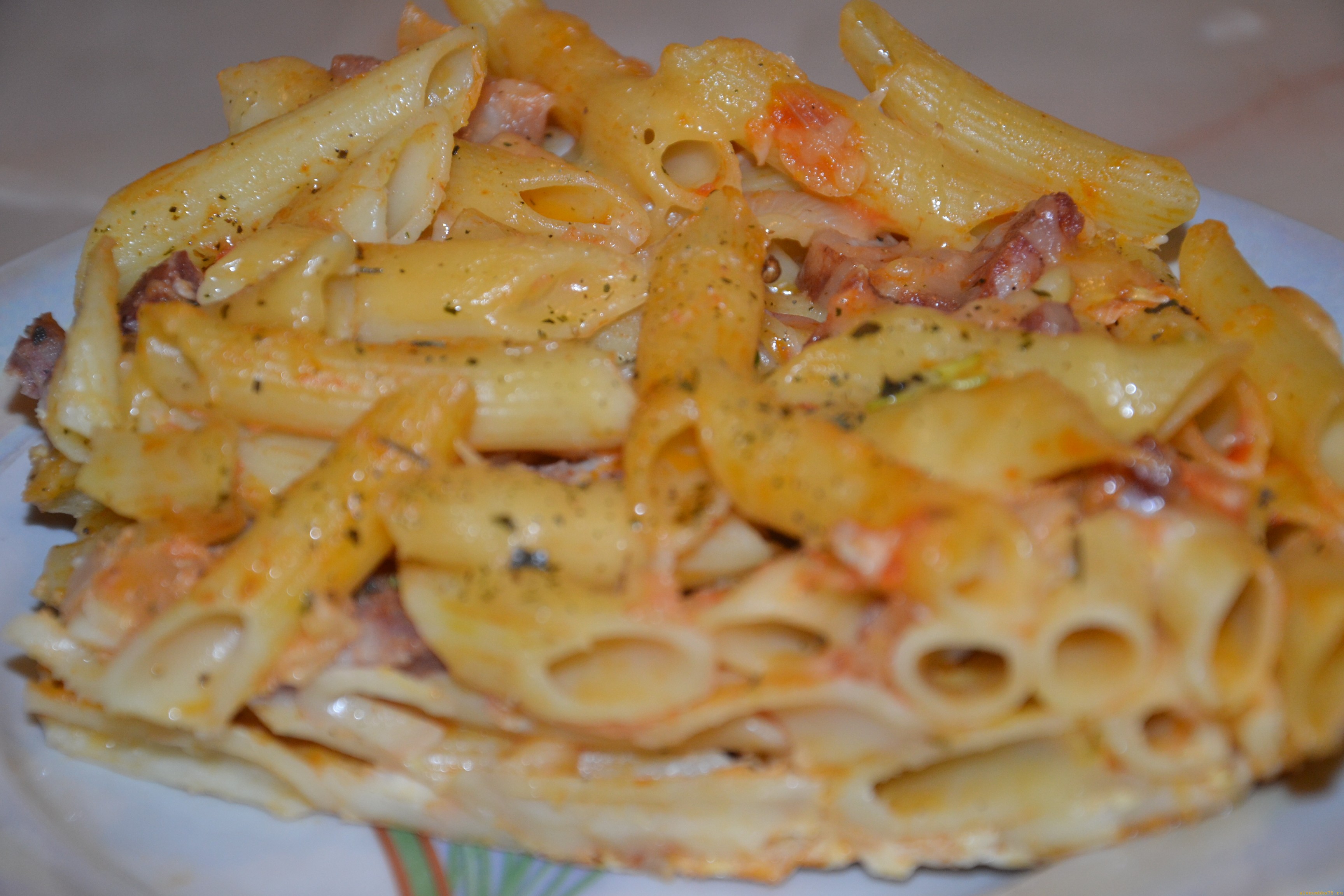 Рецепт макароны с мясом и сыром в духовке рецепт с фото